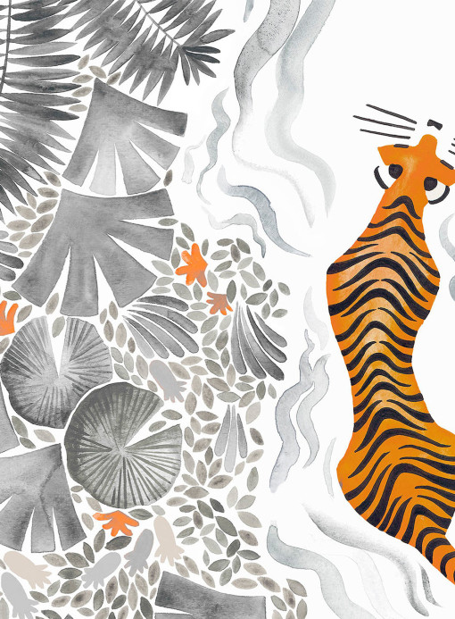 Isidore Leroy Mural Tigres Gris