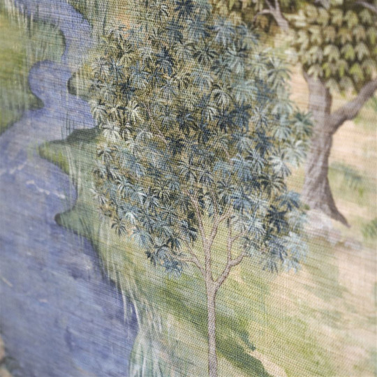 Designers Guild Papier peint panoramique Bandipur Grasscloth - Sky