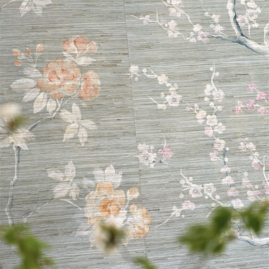 Designers Guild Mural Manohari Grasscloth - Blossom