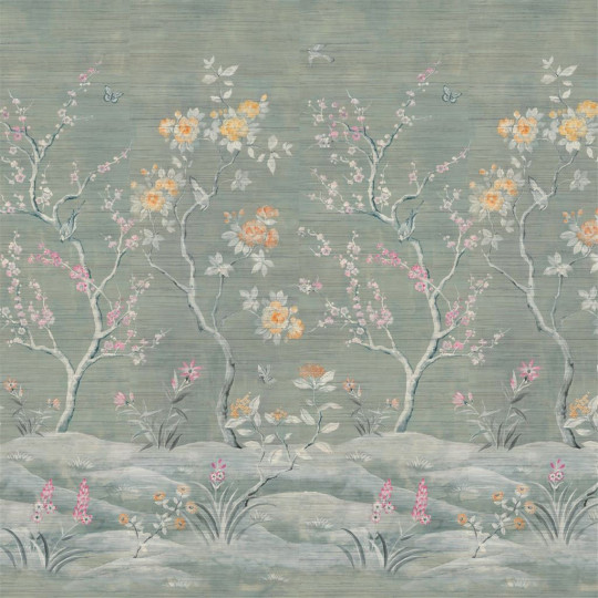 Designers Guild Papier peint panoramique Manohari Grasscloth - Blossom