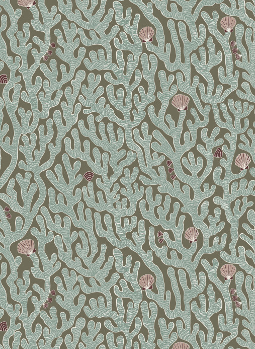 Josephine Munsey Wallpaper Coral - Osney Blue
