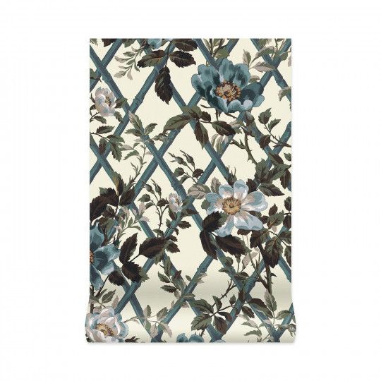 House of Hackney Wallpaper Bryher Rose - Lapis Blue