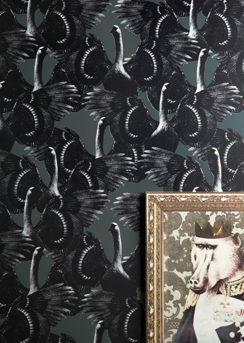 Studio Lisa Bengtsson Tapete Swan Lake - Green