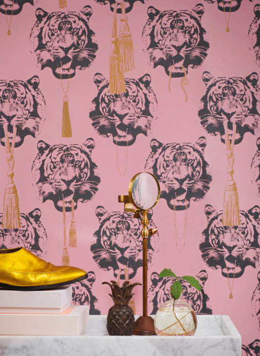 Studio Lisa Bengtsson Papier peint Coco Tiger - Pink