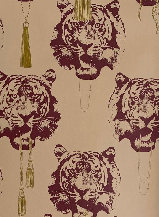 Studio Lisa Bengtsson Papier peint Coco Tiger - Champagne