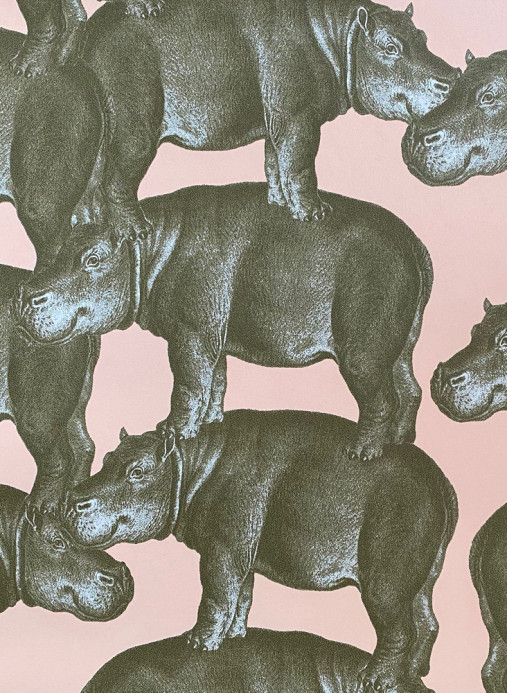 Studio Lisa Bengtsson Papier peint Hippo - Pink