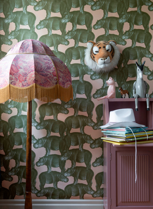 Studio Lisa Bengtsson Wallpaper Hippo - Pink
