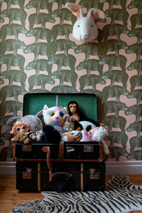 Studio Lisa Bengtsson Wallpaper Hippo - Pink
