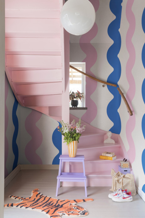 Rebel Walls Papier peint panoramique Wobbly - Blue/ Pink