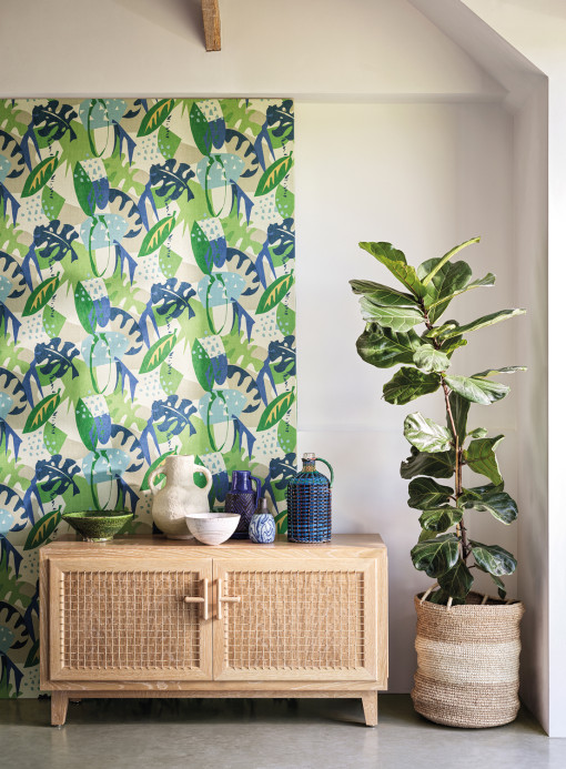 Osborne & Little Wallpaper Zylina - Indigo/ Emerald