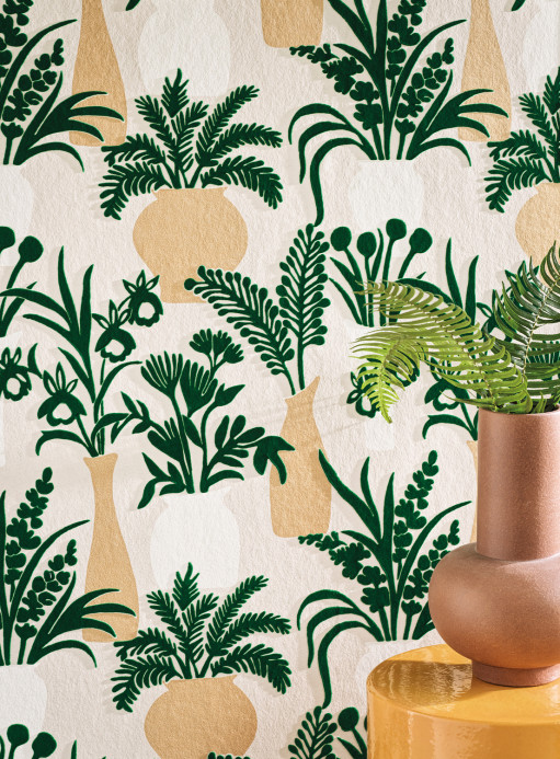 Osborne & Little Wallpaper Amphora - Emerald/ Gold