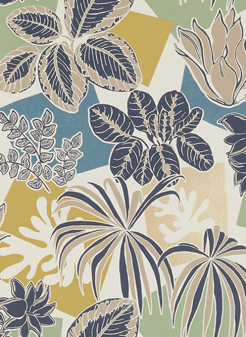 Osborne & Little Wallpaper Frondoso - Petrol/ Gold