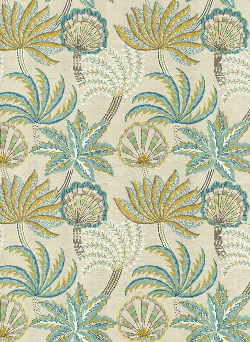 Osborne & Little Wallpaper Ravenala - Petrol/ Gold