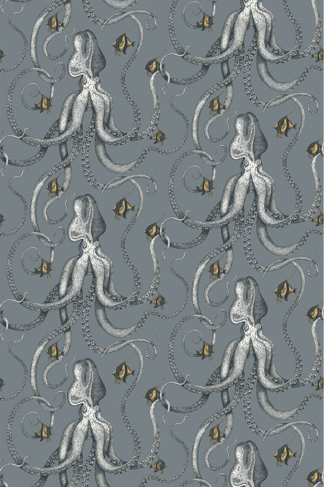 Josephine Munsey Wallpaper Octopoda Grand - Bude Blue