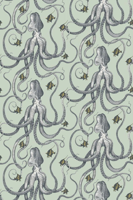 Josephine Munsey Wallpaper Octopoda Grand - Radmoor Blue