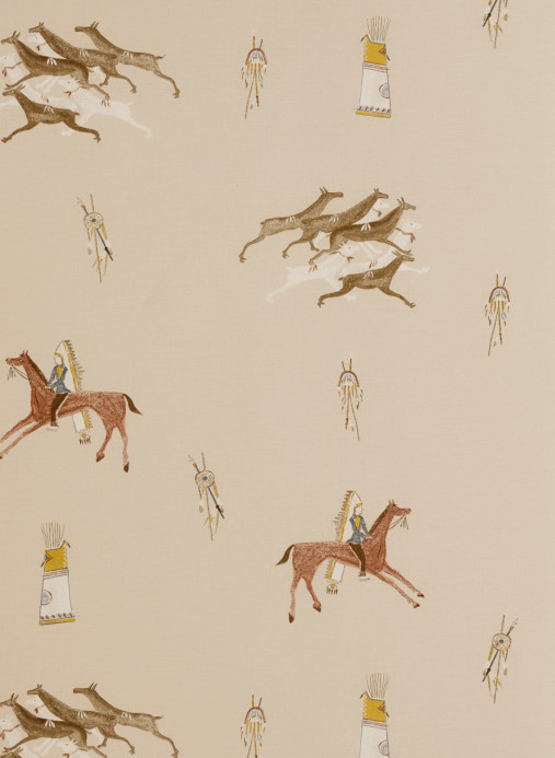 Andrew Martin Papier peint Apache - Sienna