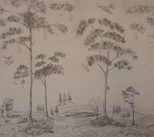 Andrew Martin Carta da parati panoramica Mythical Land - Peat