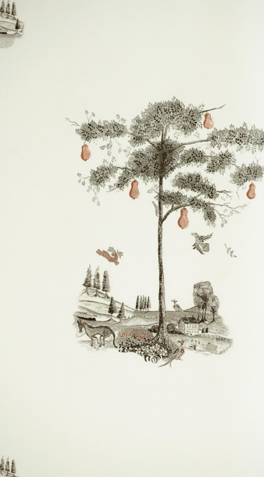 Andrew Martin Papier peint Pear Tree - Graphite