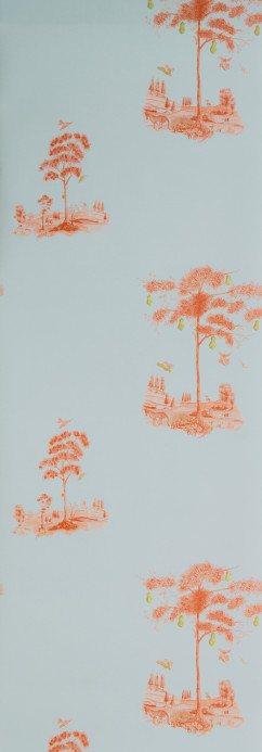 Andrew Martin Wallpaper Pear Tree - Sunset Orange