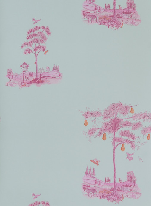 Andrew Martin Wallpaper Pear Tree - Sunset Pink