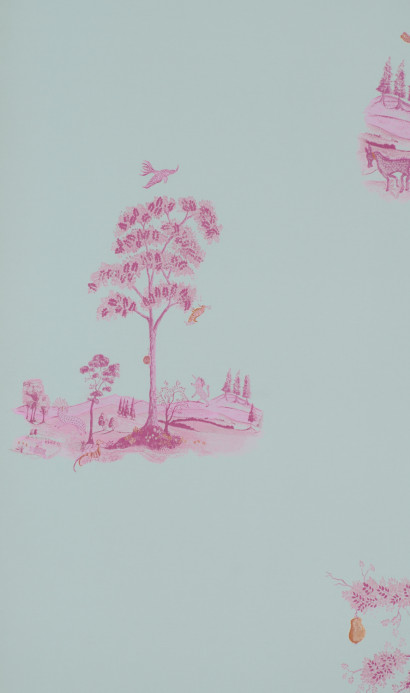 Andrew Martin Carta da parati Pear Tree - Sunset Pink