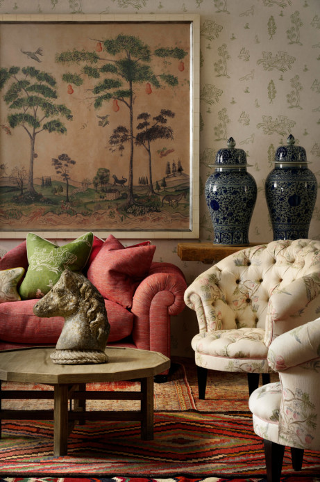 Andrew Martin Wallpaper Wychwood - Basil Green