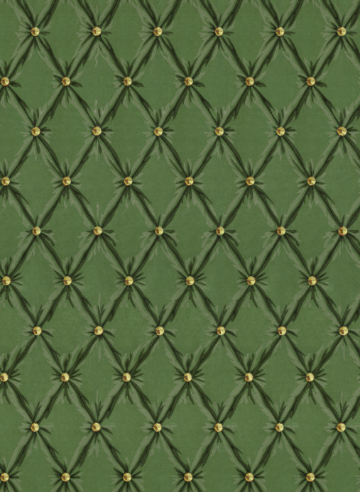 Mindthegap Wallpaper Tufted Panel - Green/ Gold