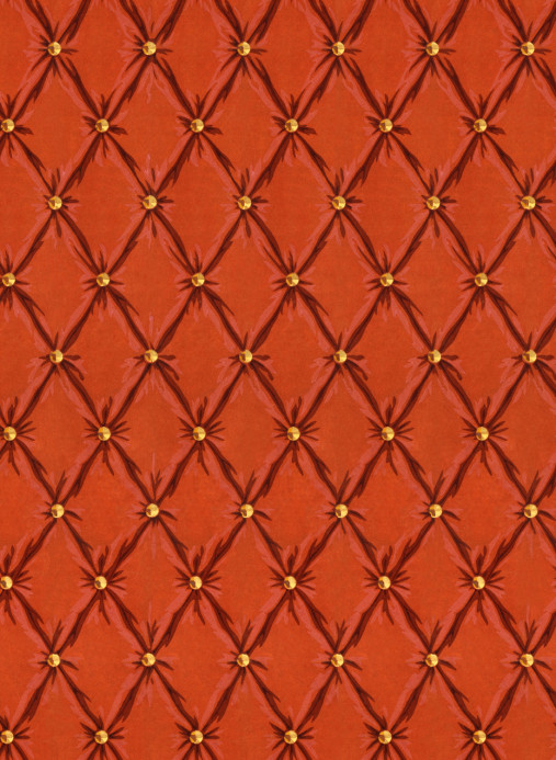 Mindthegap Wallpaper Tufted Panel - Red/ Gold