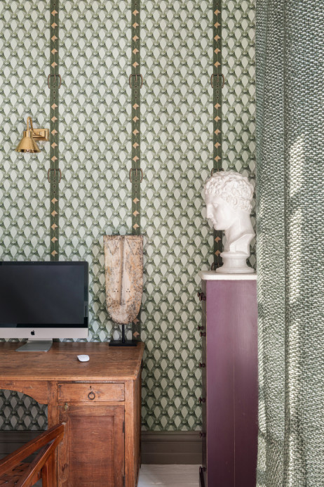 Mindthegap Wallpaper Luxury Detail - Light Green/ Taupe