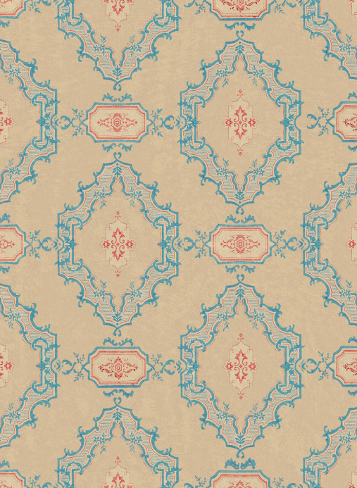 Mindthegap Wallpaper The Bar Tapestry - Taupe/ Blue/ Red