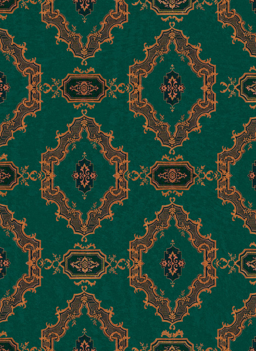 Mindthegap Wallpaper The Bar Tapestry - Viridian/ Gold/ Black