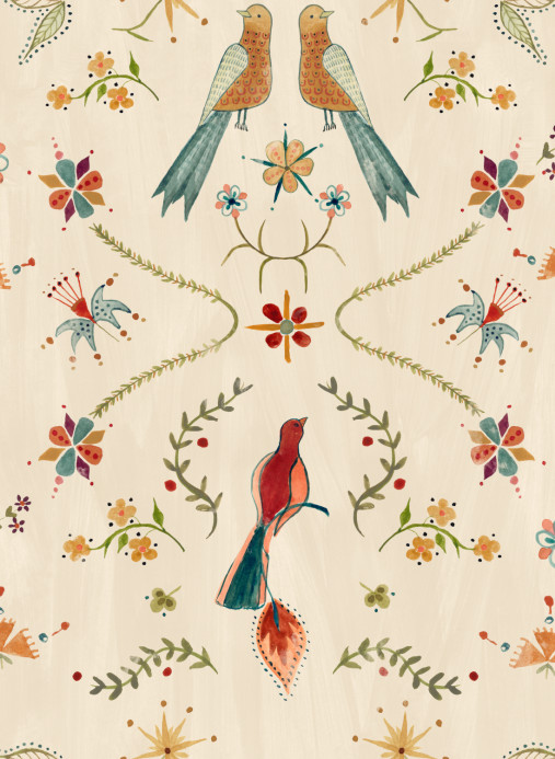 Coordonne Wallpaper Metaphoric Birds - Fawn