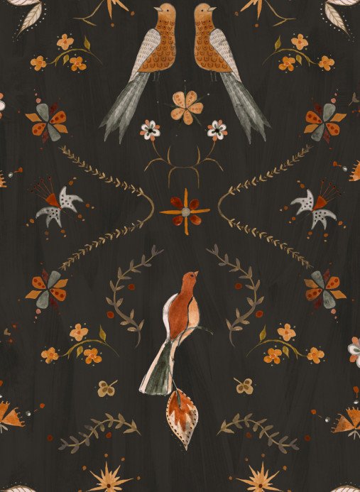 Coordonne Wallpaper Metaphoric Birds - Black