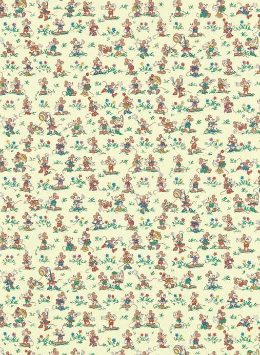 Sanderson Wallpaper Mickey & Minnie - Rhubarb & Custard