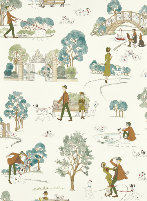 Sanderson Wallpaper 101 Dalmatians - Breeze Blue