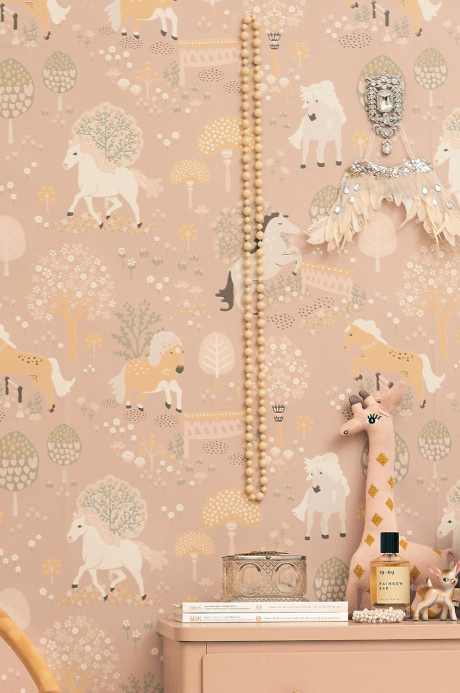 Majvillan Wallpaper My Sweet Pony - Dreamy Pink