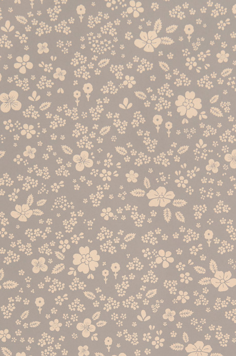 Majvillan Papier peint Flora - Dusty Blue