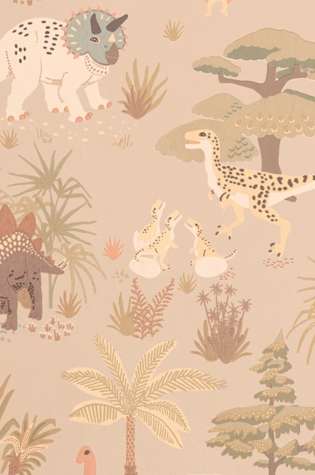 Majvillan Wallpaper Dinosaur Vibes - Sandy Beige