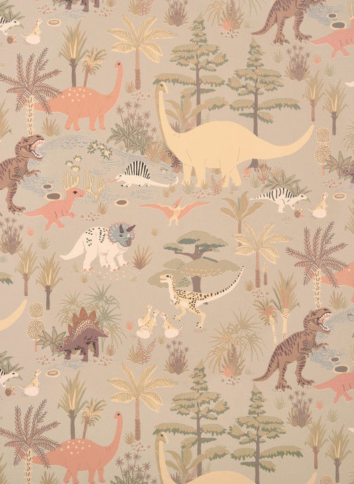 Majvillan Papier peint Dinosaur Vibes - Soft Green