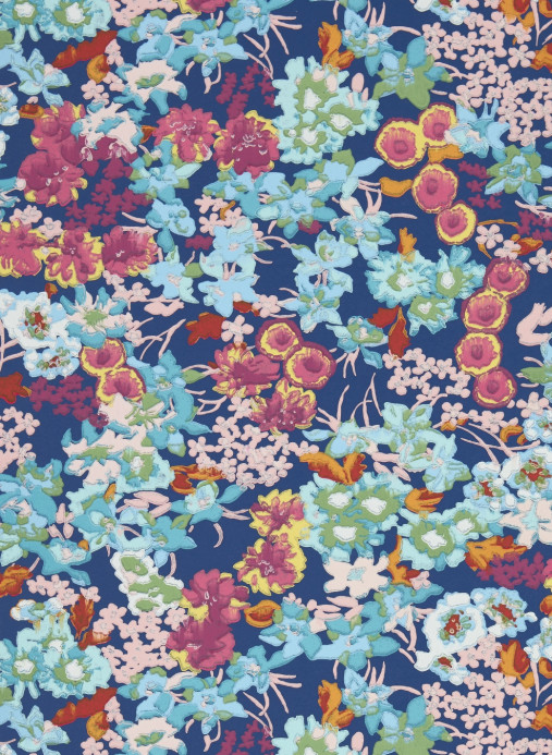 Harlequin Wallpaper Wildflower Meadow - Lapis/ Carnelian/ Aquamarine