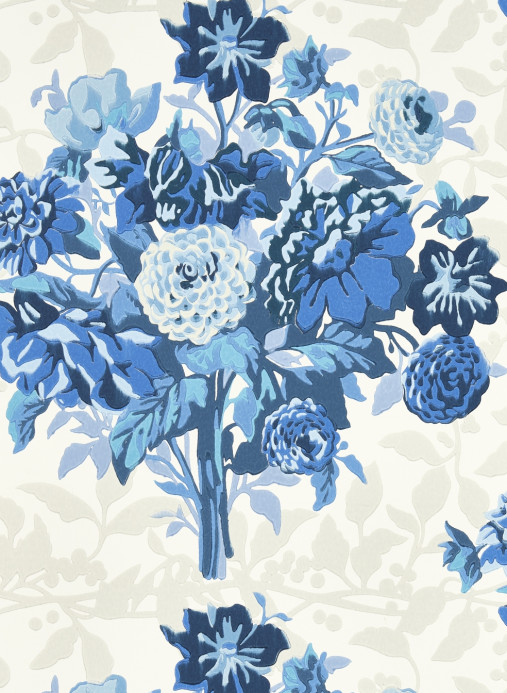 Harlequin Wallpaper Dahlia Bunch - Lapis