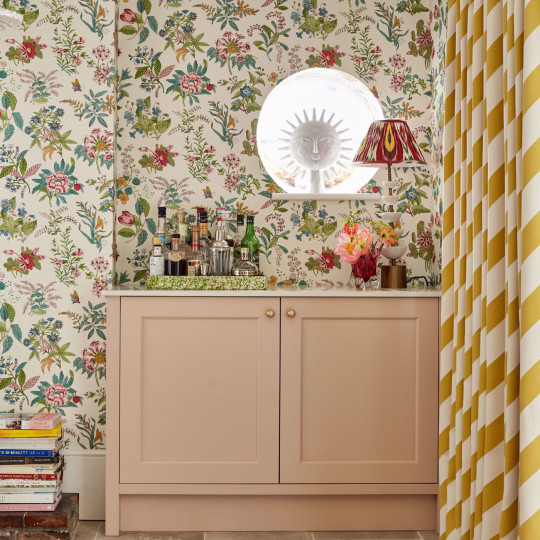 Harlequin Wallpaper Woodland Floral - Peridot/ Ruby/ Pearl