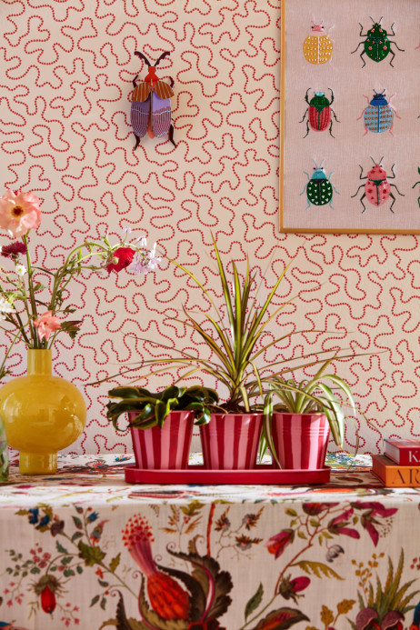 Harlequin Wallpaper Wiggle - Carnelian/ Rose Quartz