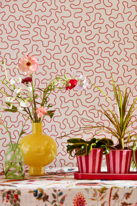 Harlequin Wallpaper Wiggle - Carnelian/ Rose Quartz