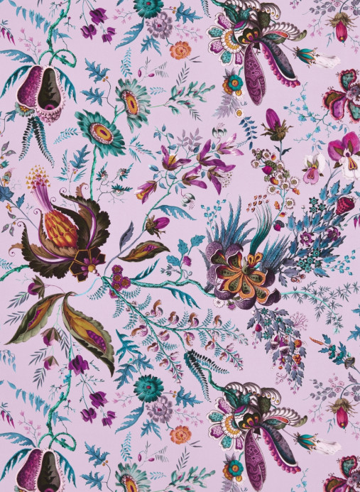 Harlequin Wallpaper Wonderland Floral - Amethyst/ Lapis/ Ruby