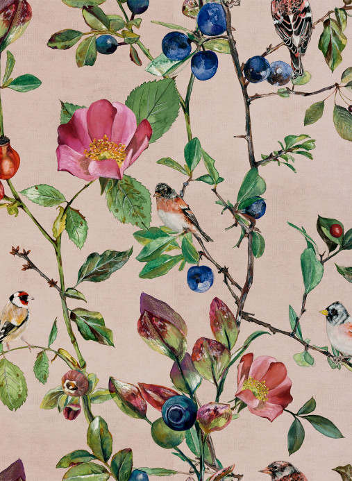 Coordonne Wallpaper Goldfinch Song Blush