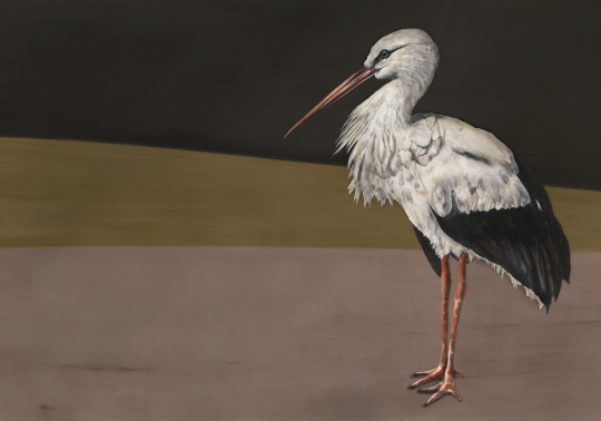 Coordonne Mural Stork Mother Black