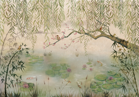 Coordonne Papier peint panoramique Lotus