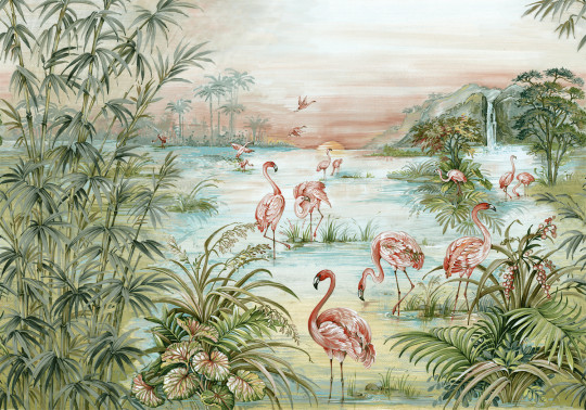 Coordonne Papier peint panoramique Roseus - Aloe