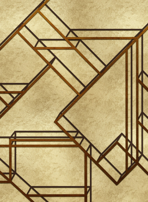 Coordonne Papier peint panoramique L-Geometric Metallics - Gold